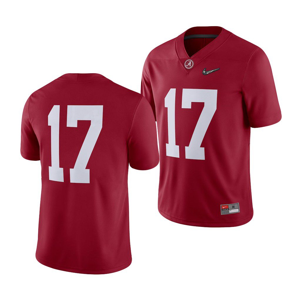 Men's Alabama Crimson Tide Other #17 2018 Playoff Crimson Nike NCAA College Football Jersey